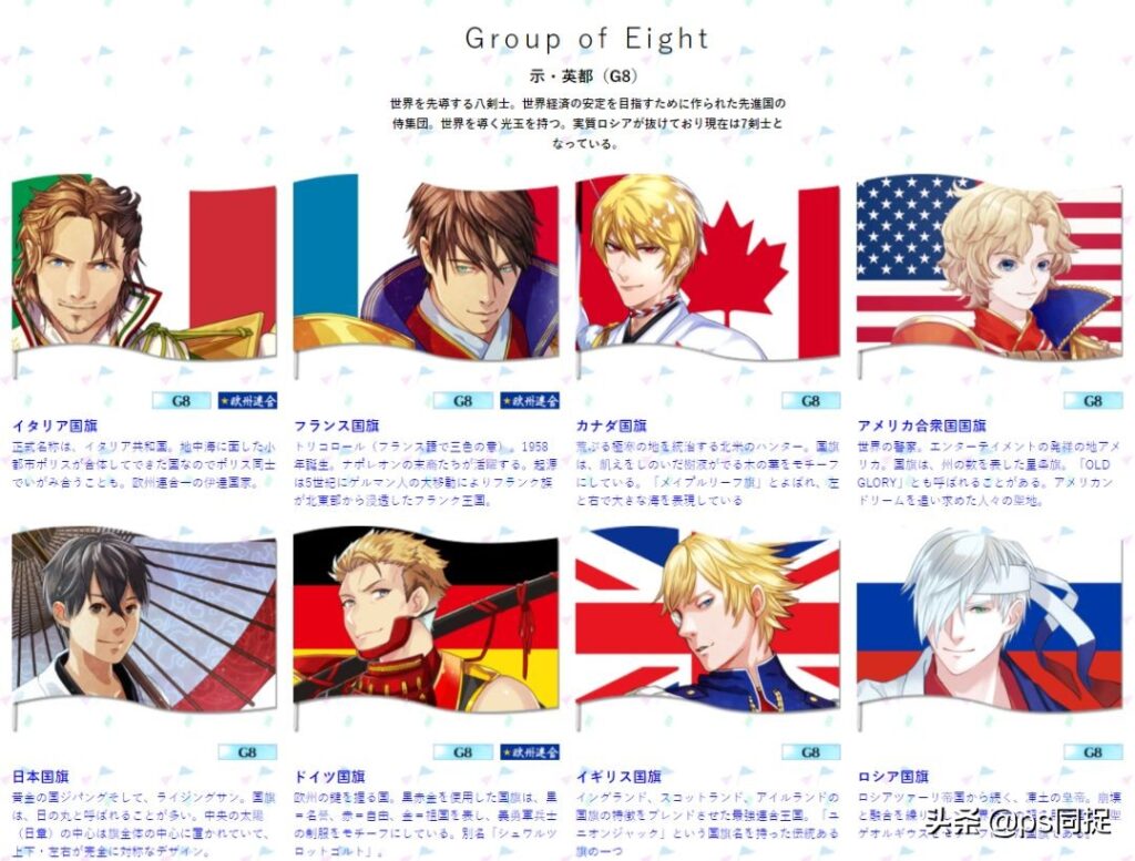 日本画各国国旗专属动漫形象_把全世界的国家画成动漫