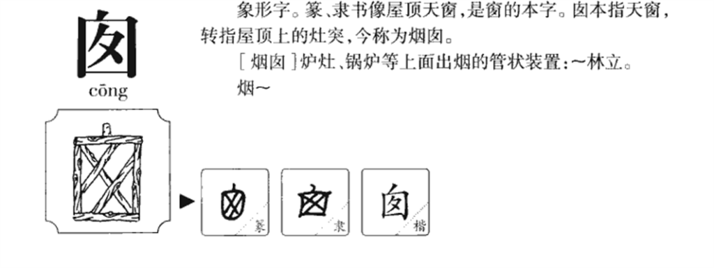 囱的组词_字源演变详细释义