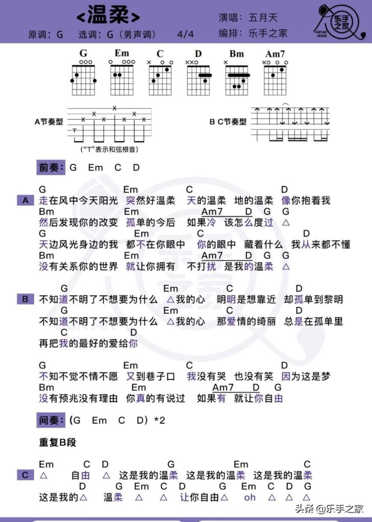 不知道不明了为什么我的心什么歌_尤克里里弹唱谱