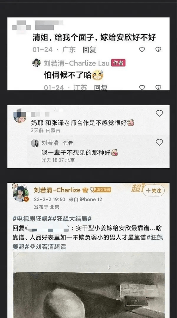 狂飙女警扮演者回复网友评论_刘若清回复网友