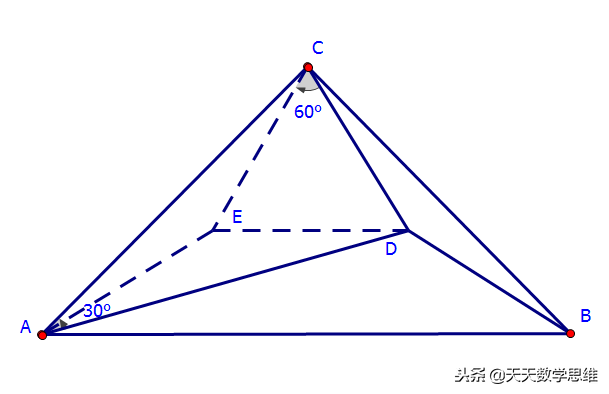 在三角形ABC中∠ACB＝90°∠CAD＝30°AC＝BC＝AD答案解析