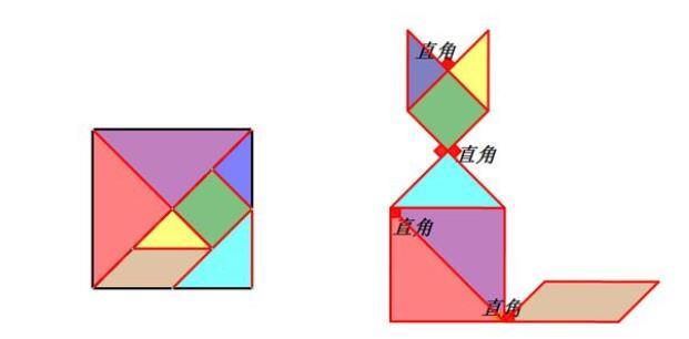 拼七巧板的好方法_七巧板怎么拼出直角锐角和钝角