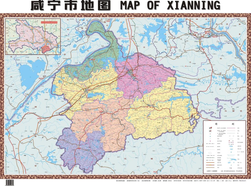咸宁是哪个省的城市_咸宁市标准地图
